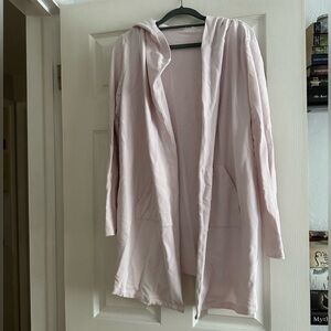 Pink Loft hooded cardigan with pockets